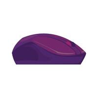 A purple computer mouse on a white background vector