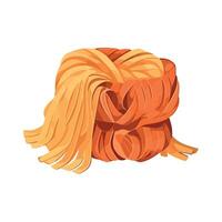 A bowl of spaghetti with a bow on top vector