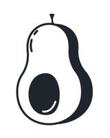 Avocado icon illustration on white background vector