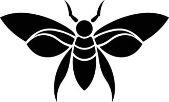 Simple, elegant black and white butterfly design, ideal for branding and logos vector