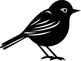 Simple black and white silhouette of a bird, perfect for logos, branding, or illustrations vector