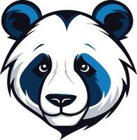 Cool and playful panda mascot logo with blue accents, perfect for a brand needing a friendly and approachable image vector