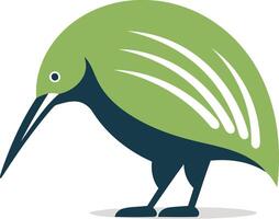 A simple, illustration of a kiwi bird vector