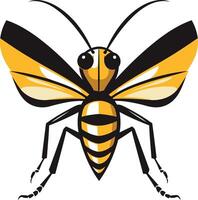 A bold and striking illustration of a wasp, perfect for logos, branding, and designs that require a strong, assertive feel vector