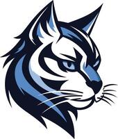 A fierce and stylish cat head logo, perfect for a pet brand, sports team, or any business that wants to convey strength and confidence vector