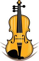 A simple yet elegant illustration of a violin, perfect for music-related projects vector