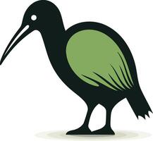 This element illustration depicts a stylized kiwi bird, a flightless bird native to new zealand vector