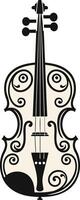 This is a element illustration of a violin with a unique design vector