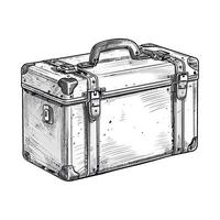 An illustration of a suitcase on a white background vector