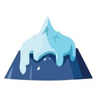 Ice mountain with snow and ice illustration vector