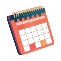 A calendar with a pencil on it vector
