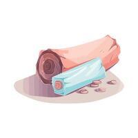 A roll of toilet paper and a roll of toilet paper vector