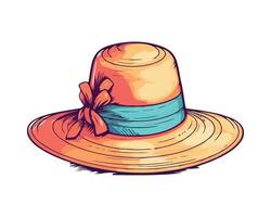 A hat with a bow on it vector