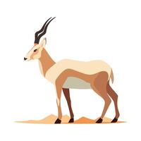 An antelope standing on a white background vector