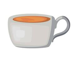 A cup of coffee on a white background vector