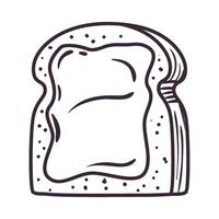 A piece of bread with butter on it vector