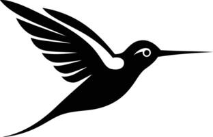 A simple yet elegant silhouette of a hummingbird in flight vector