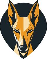 A bold and graphic illustration of a fox's head, perfect for logo design, branding, or animal themed projects vector