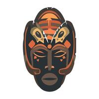 An african mask with a tribal design vector