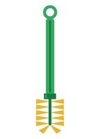 A green rake with a handle on it vector