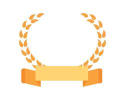 A laurel wreath with ribbon on a white background vector