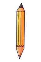A pencil with a long handle and a sharp tip vector