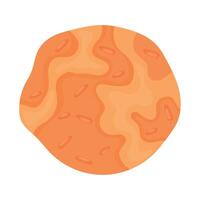 An orange and brown cookie icon vector