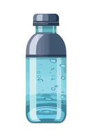 Water bottle with water in it, isolated on white background vector