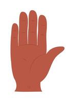 A hand with a finger up and a thumb down vector