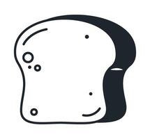 Bread slice icon isolated on white background vector