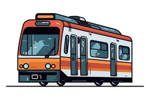 A cartoon train on a white background vector