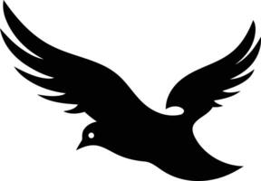 Simple silhouette of a bird in flight, perfect for logos, icons, and branding vector