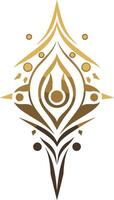 Abstract Golden Design with Geometric Shapes vector