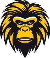 A bold and fierce gorilla face logo, perfect for a sports team, brand, or organization seeking a powerful and distinctive image vector