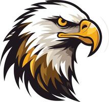 Powerful and fierce, this bald eagle head logo is perfect for branding, websites, and more vector