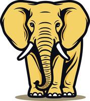A bold and powerful illustration of an elephant, perfect for branding, logos, and designs focused on strength, wisdom, and stability vector