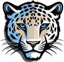 Snow Leopard Head Mascot Design vector