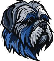 Artistic Portrait of a Shih Tzu Dog vector