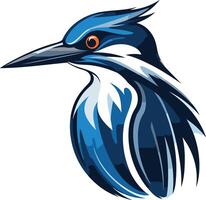 A stylized illustration of a kingfisher bird, perfect for use as a logo or mascot vector