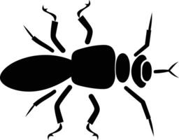 A simple, black and white silhouette of a termite, perfect for pest control, home improvement, or environmental websites and presentations vector