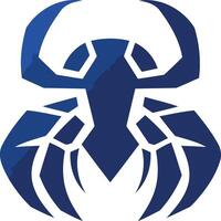 Abstract blue spider logo design, perfect for branding, identity, and web design vector