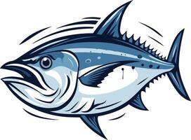 A bold and powerful illustration of a tuna, perfect for branding, fishing apparel, or any design that needs a touch of the ocean vector