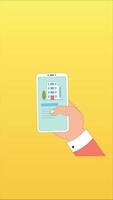 Taxi Order On Mobile Application Choose Location 2D Motion Graphics Animation Vertical video