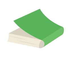 A green book on a white background vector