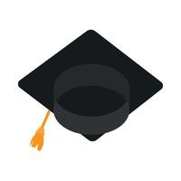 A graduation hat with a tassel on it vector
