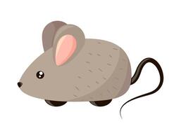 A cartoon mouse with long tail on a white background vector