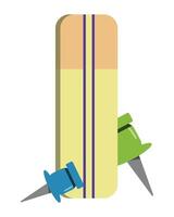 A pair of scissors and a nail file vector