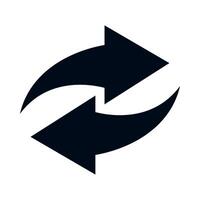 Two arrows pointing in opposite directions on a white background vector