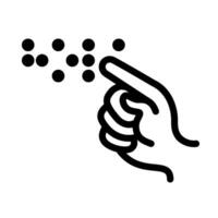 A black and white image of a hand pointing to dots vector