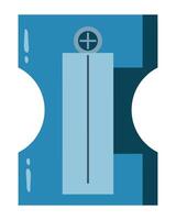 A blue and white icon of a battery vector